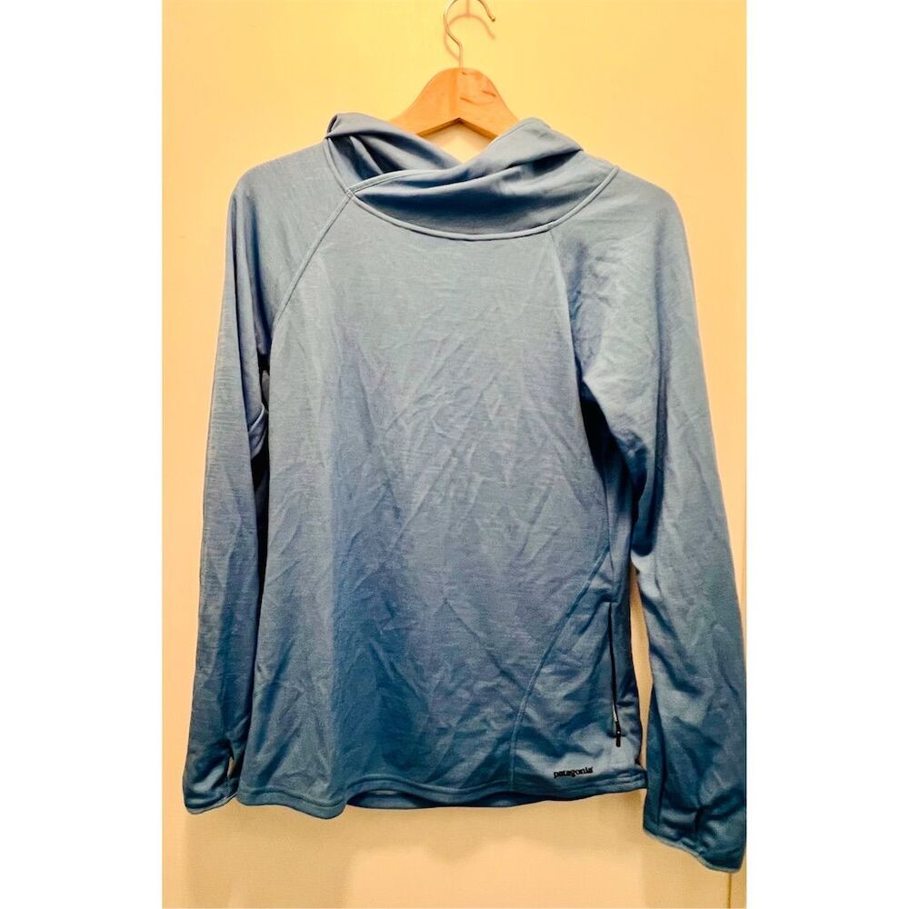 Patagonia Women's Sunshade Hoody Blue M Long Sleeve Casual Summer Top